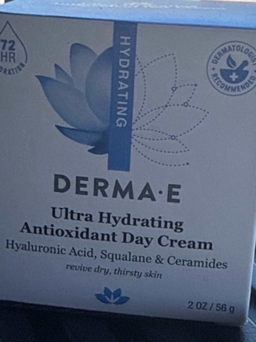 Derma E Ultra Hydrating Antioxidant Day Cream — White and Blue
